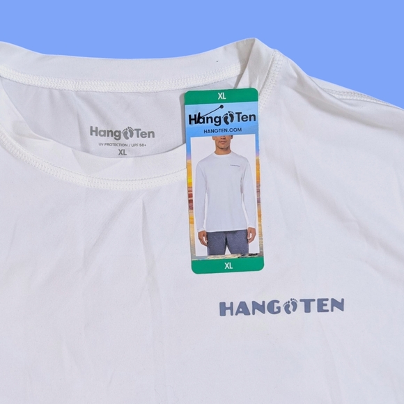 Hang Ten Men’s XL Rash guards Switchfoot Long Sleeve Sun Tee Shirt UPF 50+ NWT - Picture 4 of 11
